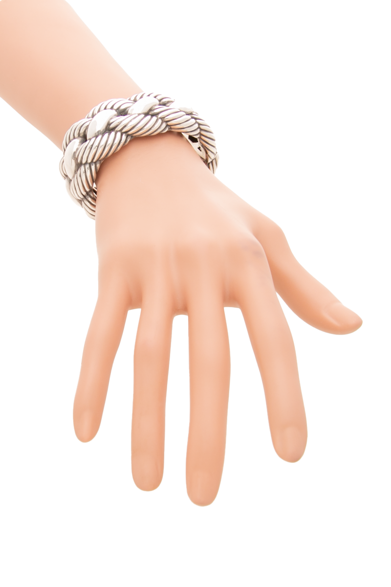 Woven Cable Cuff Bracelet