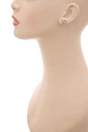 Diamond X Stud Earrings