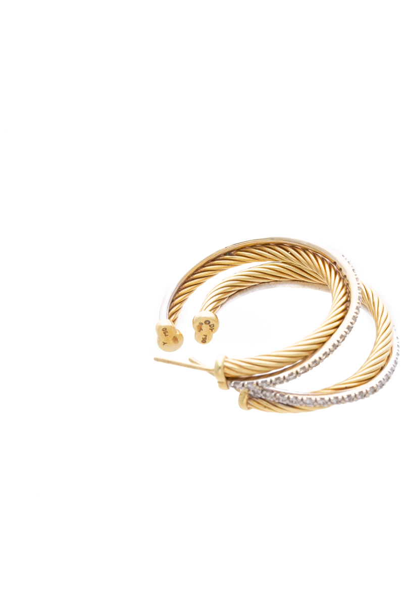 Crossover Hoop Earrings