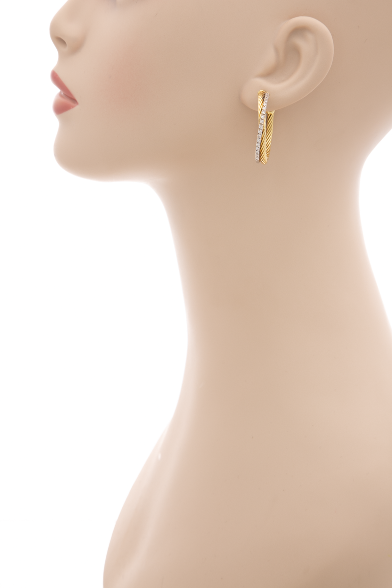 Crossover Hoop Earrings