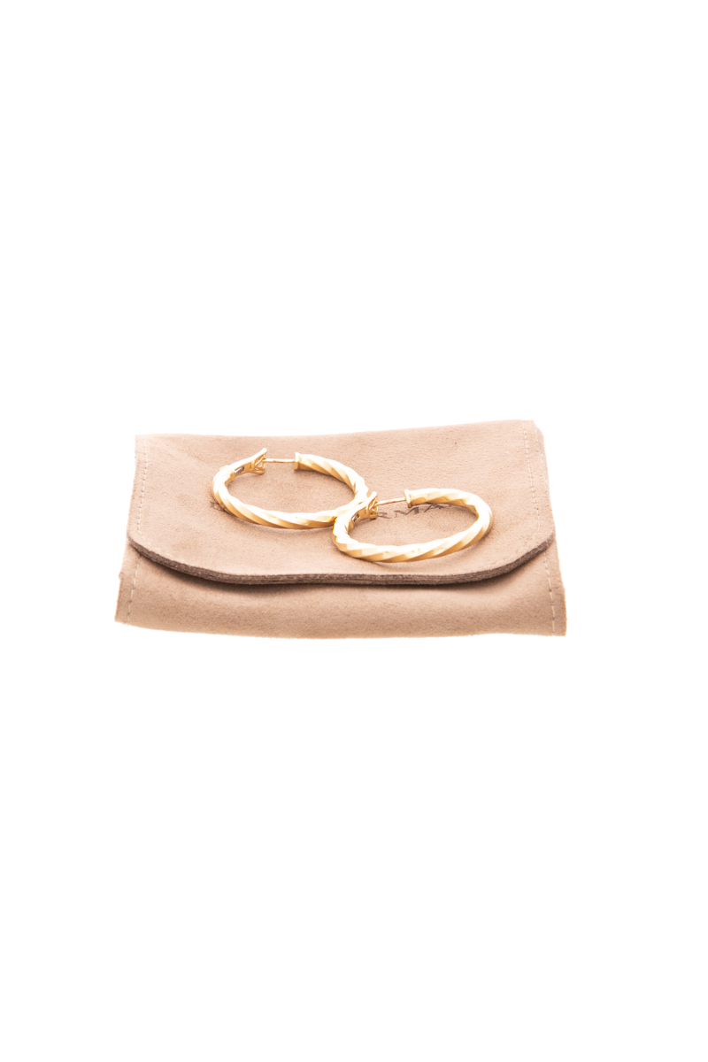 Cable Edge Hoop Earrings
