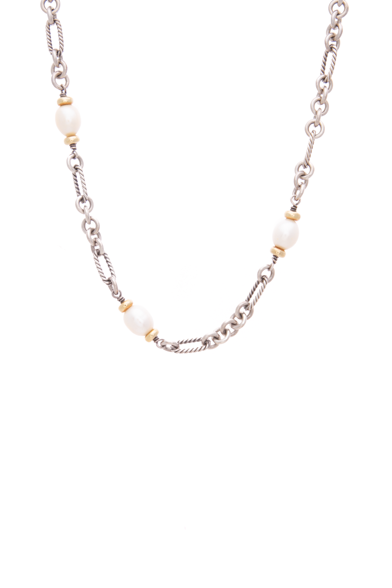 Figaro Pearl Chain Necklace