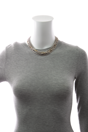 Mixed Chain Bib Necklace