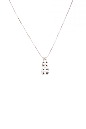 Chiclet Cable Triple-Drop Necklace