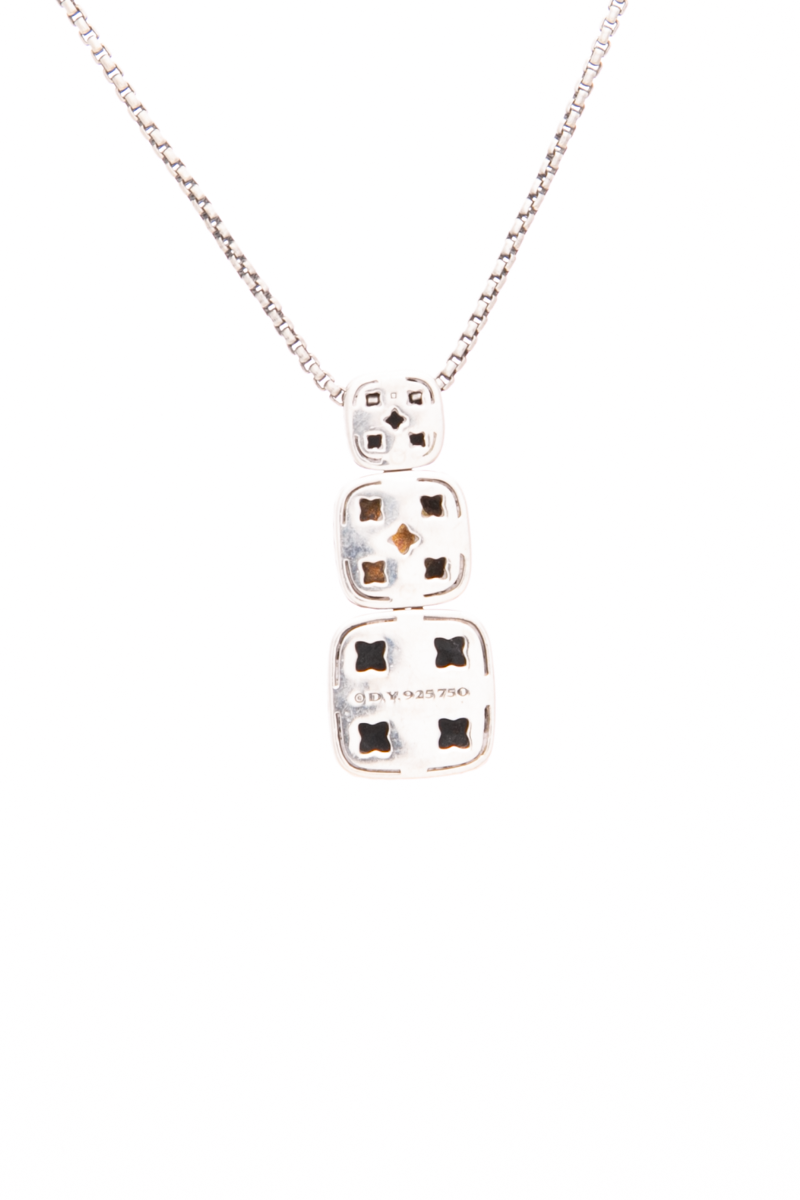 Chiclet Cable Triple-Drop Necklace