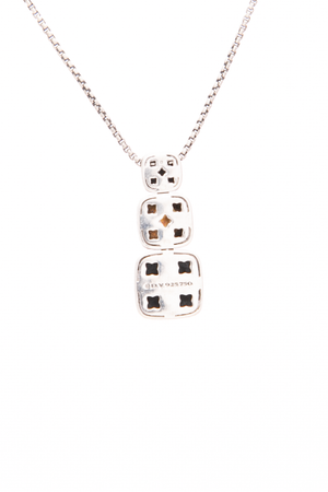 Chiclet Cable Triple-Drop Necklace