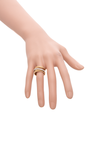 Diamond Crossover Ring - Size 6.5