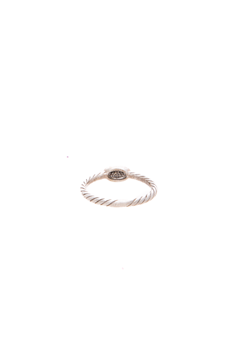 2mm Pave Oval Stack Ring - Size 5