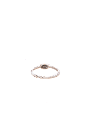 2mm Pave Oval Stack Ring - Size 5
