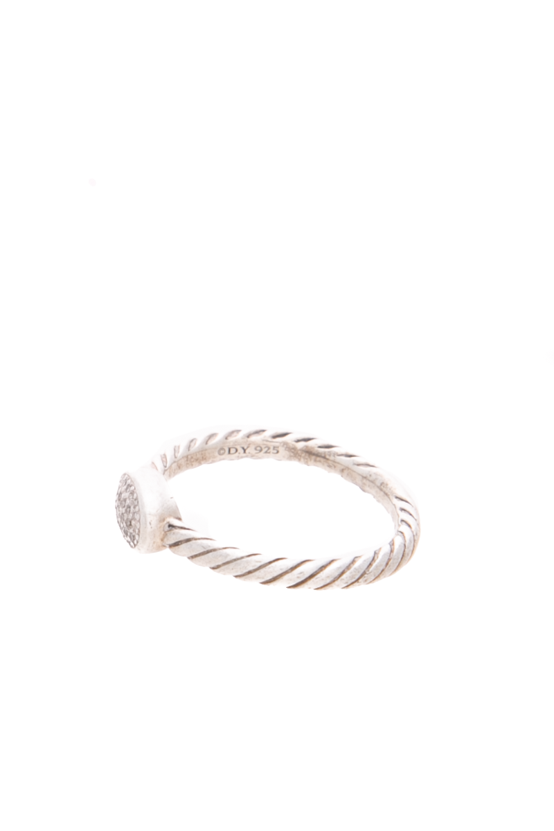 2mm Pave Oval Stack Ring - Size 5