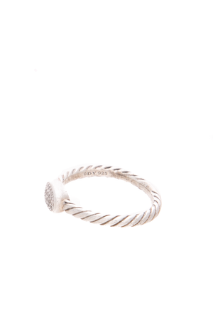 2mm Pave Oval Stack Ring - Size 5