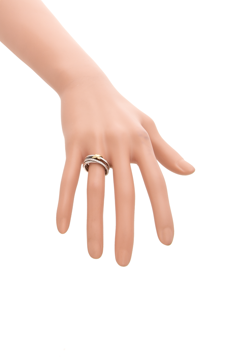 X Crossover Band Ring - Size 6.5