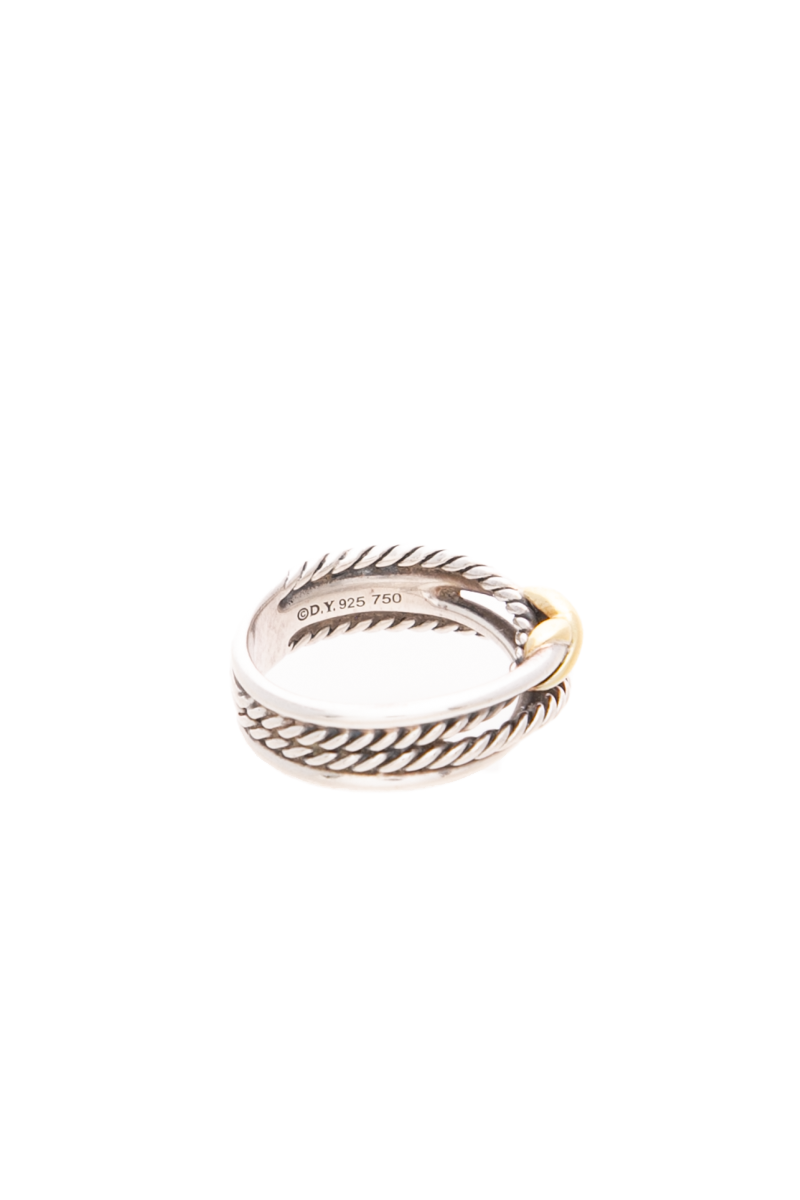 X Crossover Band Ring - Size 6.5