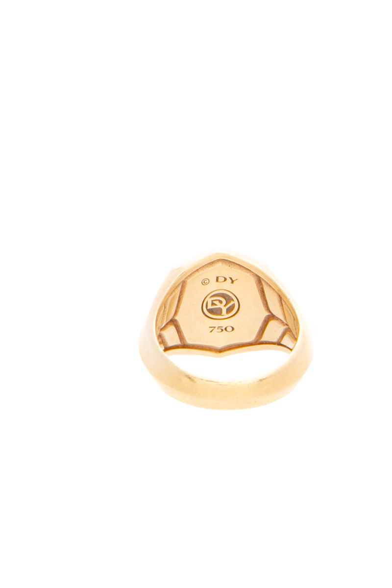Men's Faceted Signet Ring - Size 8
