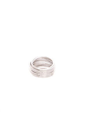 Diamond Crossover Wide Ring - Size 8