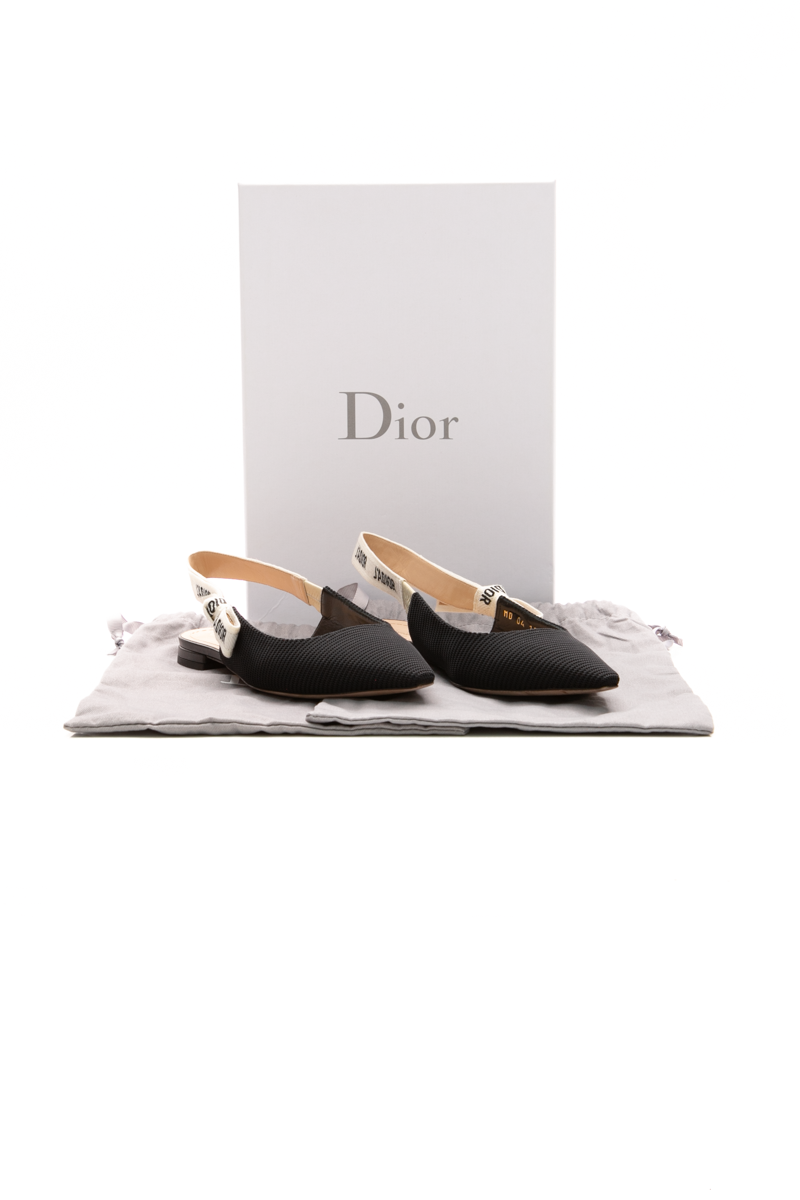 Christian Dior J'Adior Slingback Flats - Size 36.5 - Couture USA Christian Dior J'Adior Slingback Flats - Size 36.5 - Couture USA