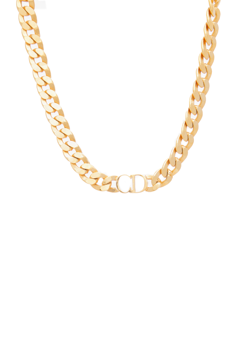Christian-Dior-CD-Chain-Choker- Necklace-299030