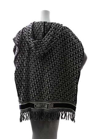 Oblique Hooded Poncho