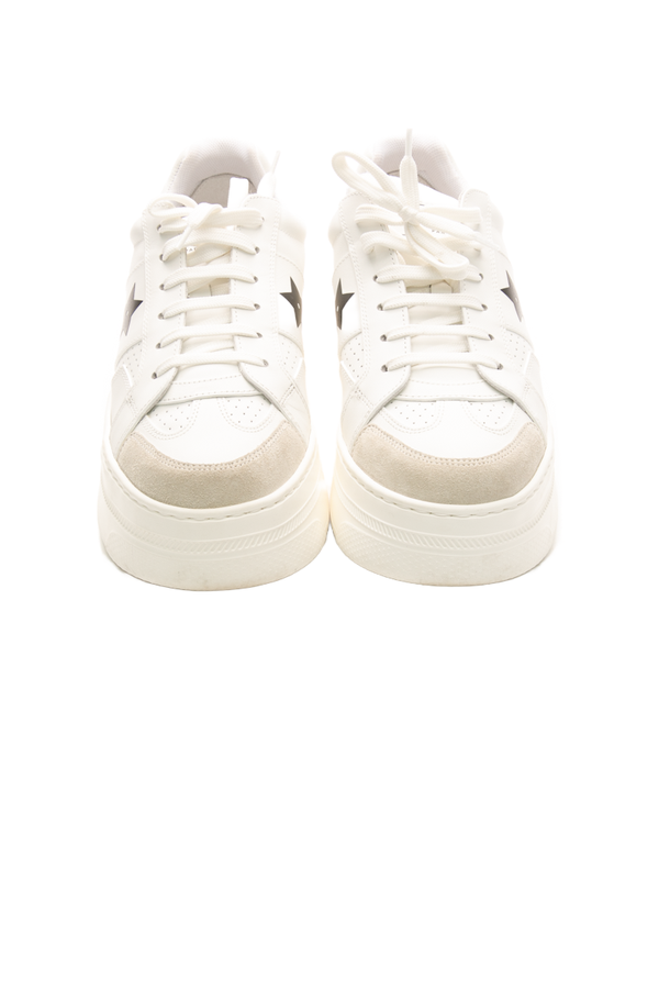 Dior Star プラットフォームスニーカー 37White✖️ゴールド Dior Star Platform Sneaker Light Beige Suede Calfskin Leather US 7