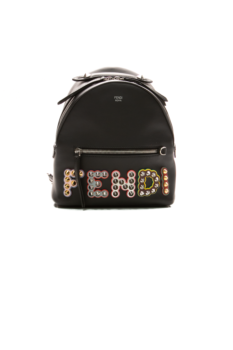 fendiness mini backpack Fendi Zucca Suede and Nylon Small Gray 3117901 tone on tone leather details and palladium Small Fendiness Backpack , Black,