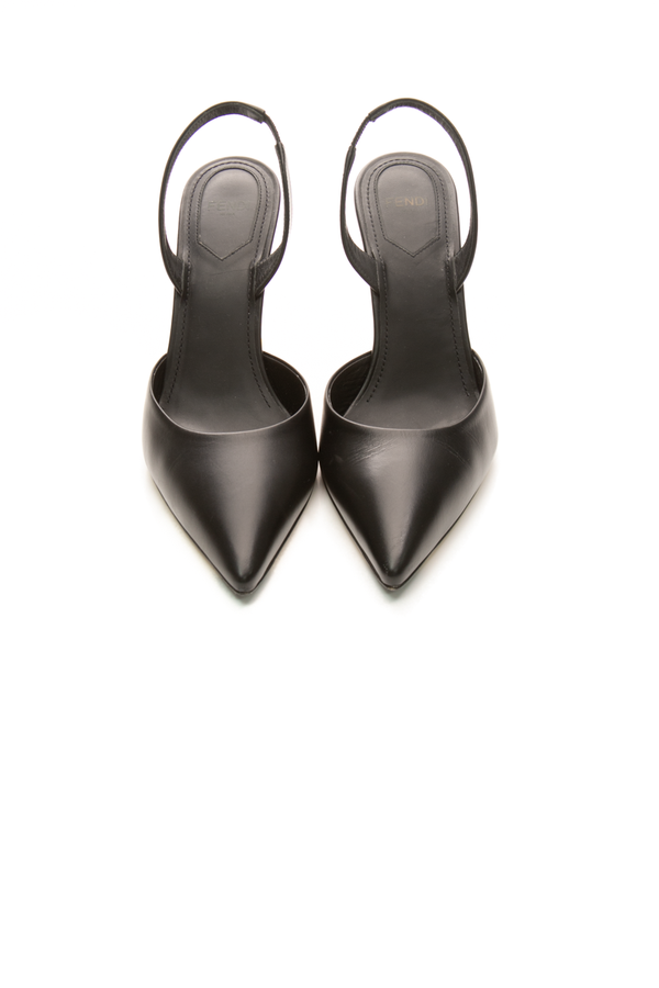 25cm FENDI ワンポイントロゴ パンプス フラップシューズ 38 Fendi Fendi First Slingback Pumps - Size 36.5 - Couture USA