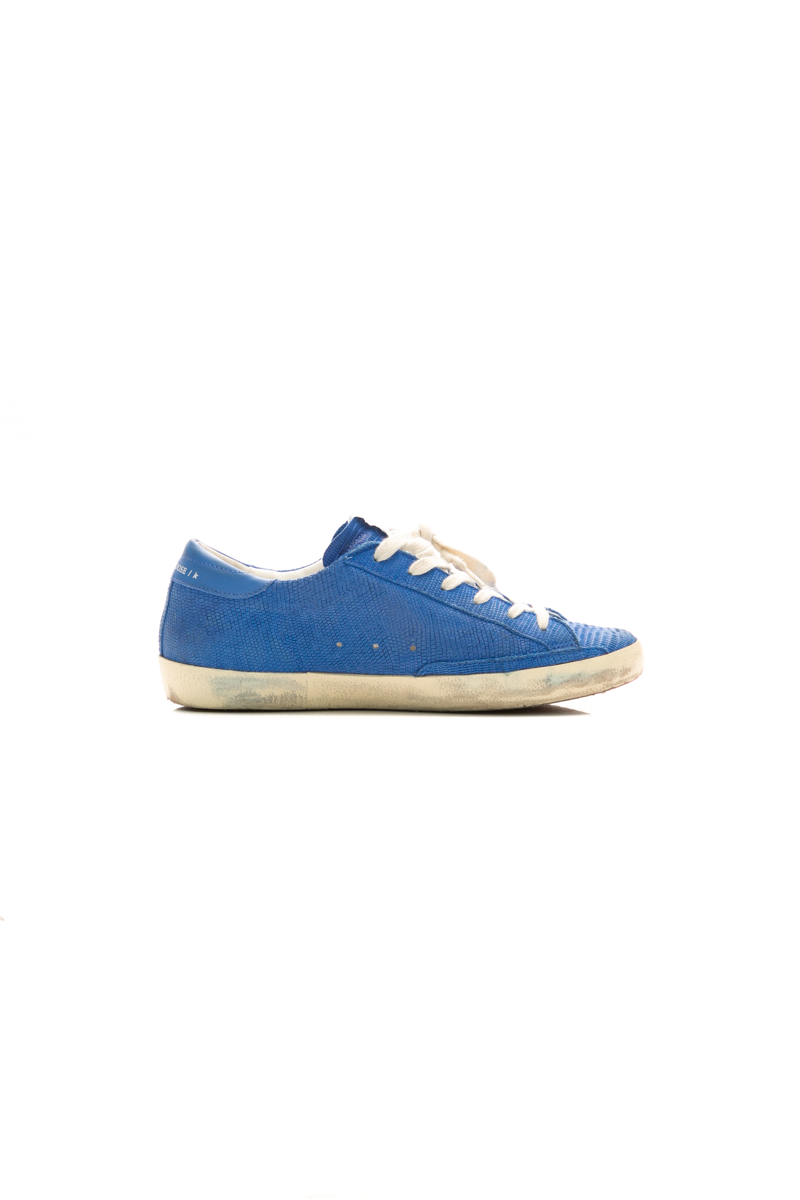 Lizard Embossed Super-Star Sneakers - Size 40