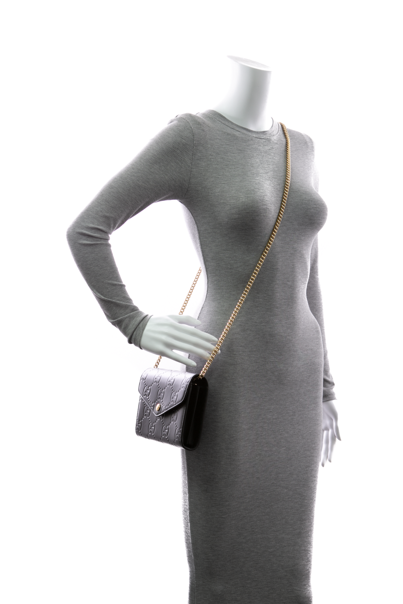 GG Debossed Chain Wallet