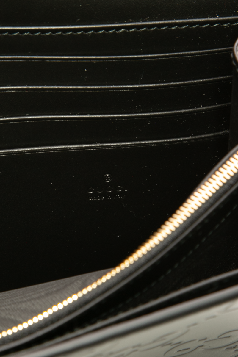 GG Debossed Chain Wallet