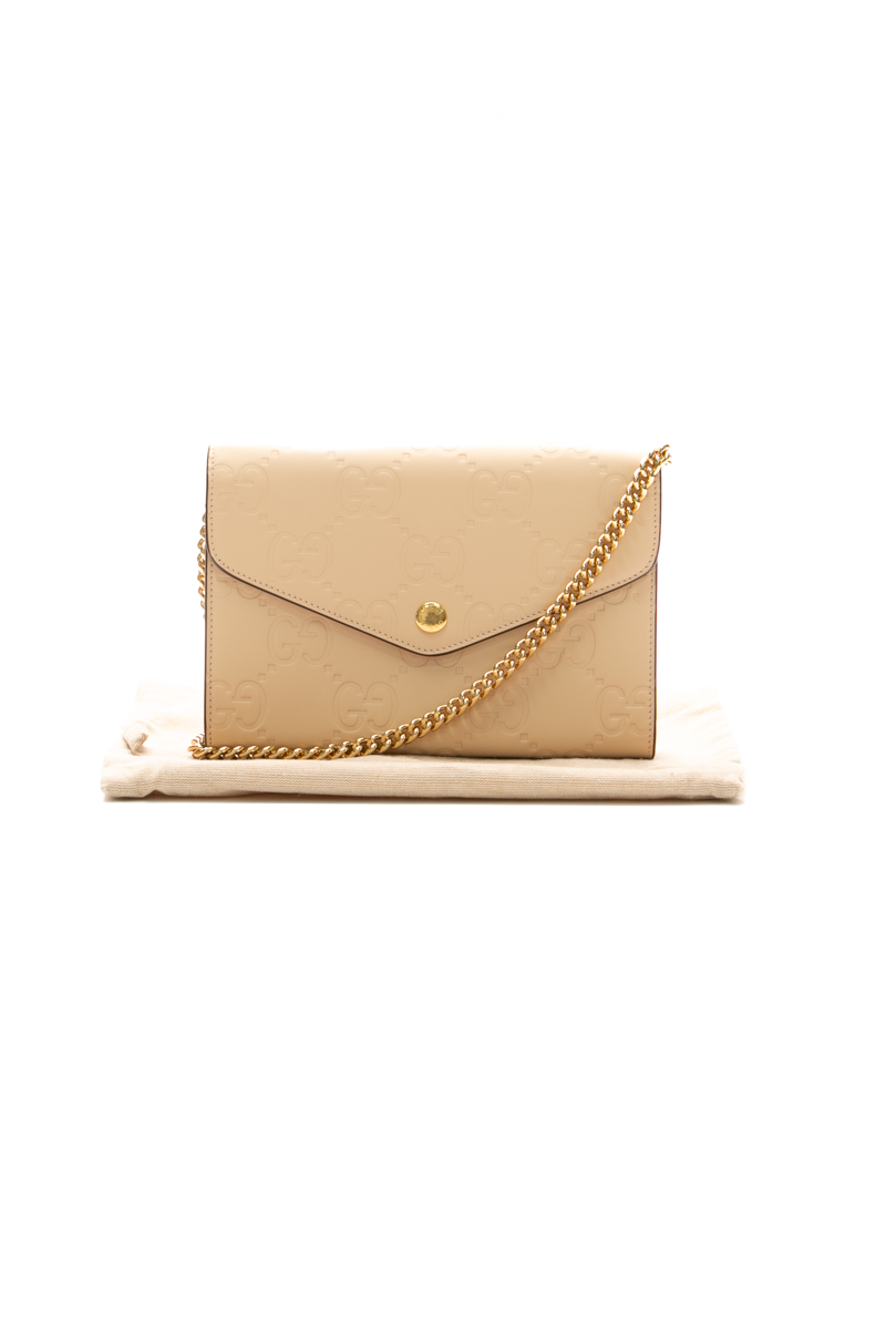 GG Envelope Wallet on Chain Bag