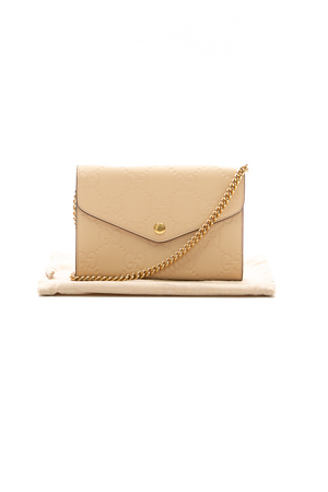GG Envelope Wallet on Chain Bag