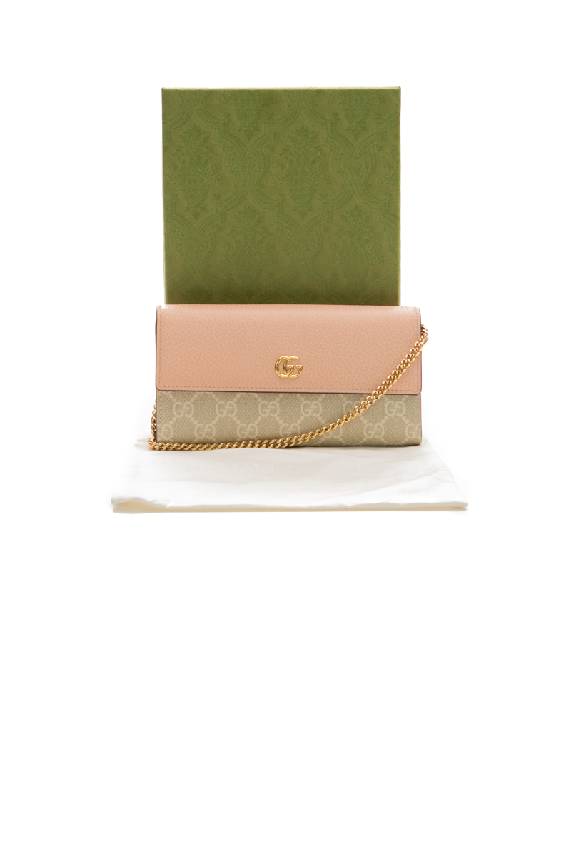 GG Marmont Bicolor Wallet on Chain