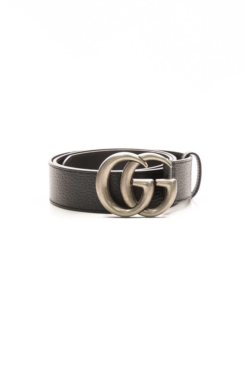 Authentic Gucci Marmont Wide Belt | Size 35-34 Gucci GG Marmont G Print WIDE Belt 85 34 Off White Leather  main image 3