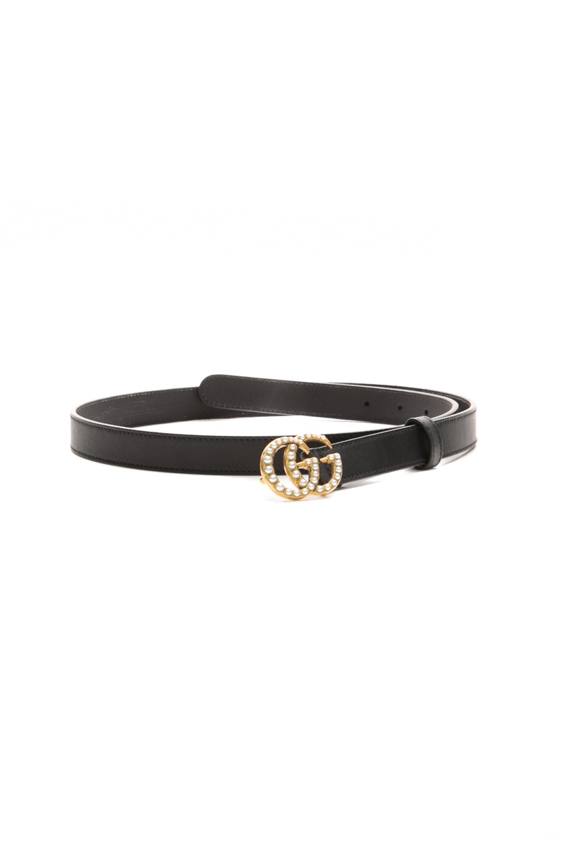 299741-gucci-Pearl-Marmont-Skinny-Belt-Size-36