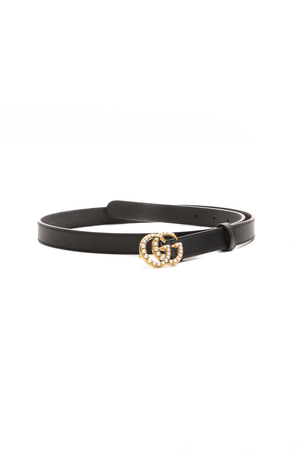 299741-gucci-Pearl-Marmont-Skinny-Belt-Size-36