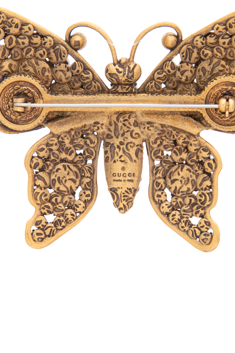Crystal Butterfly Brooch