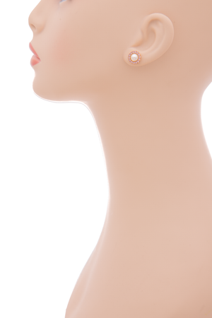 Pearl Crystal Stud Earrings