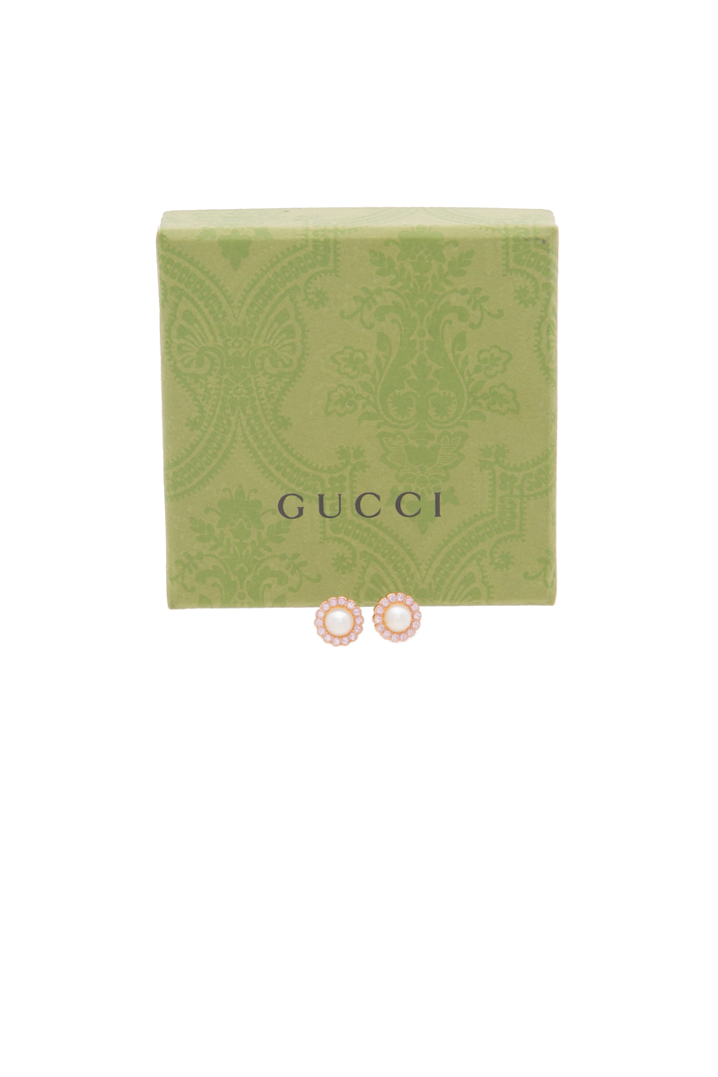 Pearl Crystal Stud Earrings