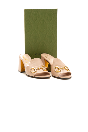 Horsebit Slide Sandals - Size 39