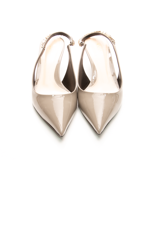 Gucci Signoria Pointed Toe Slingback Pumps - Size 38 - Couture USA