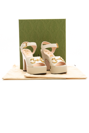 Horsebit Platform Sandals - Size 37.5