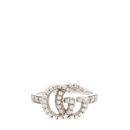 Gucci-18k-White-Gold-Diamond-GGRing- Size 6-296694
