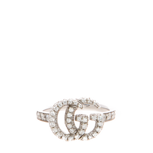 Gucci-18k-White-Gold-Diamond-GGRing- Size 6-296694