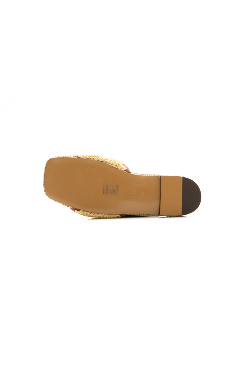 Raffia Interlocking G Slides - Size 39.5
