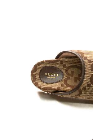 Jumbo GG Nappa Samoa Platform Slides - Size 37