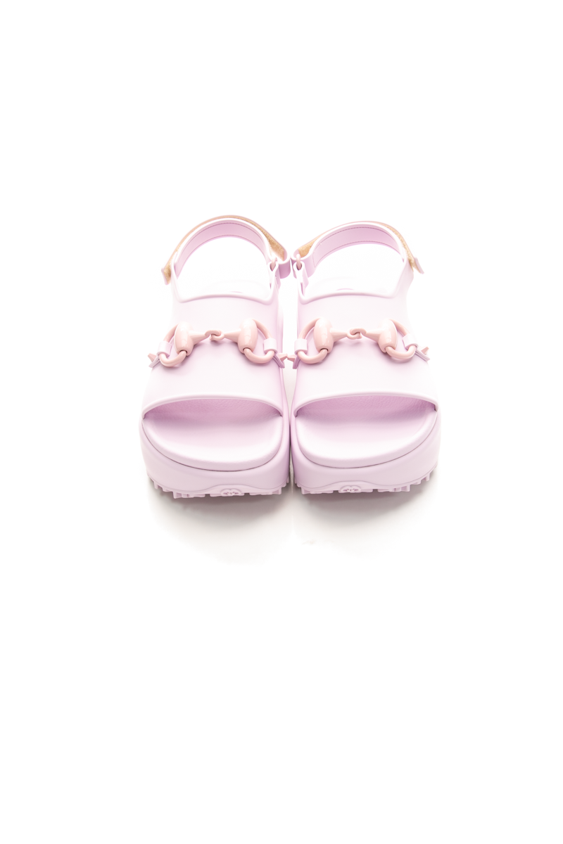 Horsebit Rubber Slingback Sandals - Size 39