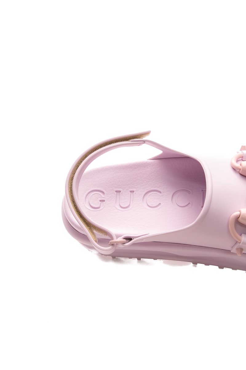 Horsebit Rubber Slingback Sandals - Size 39