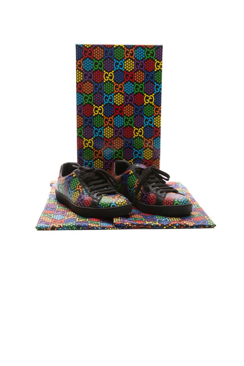 Men&#39;s GG Psychedelic Ace Sneakers - Size US 7