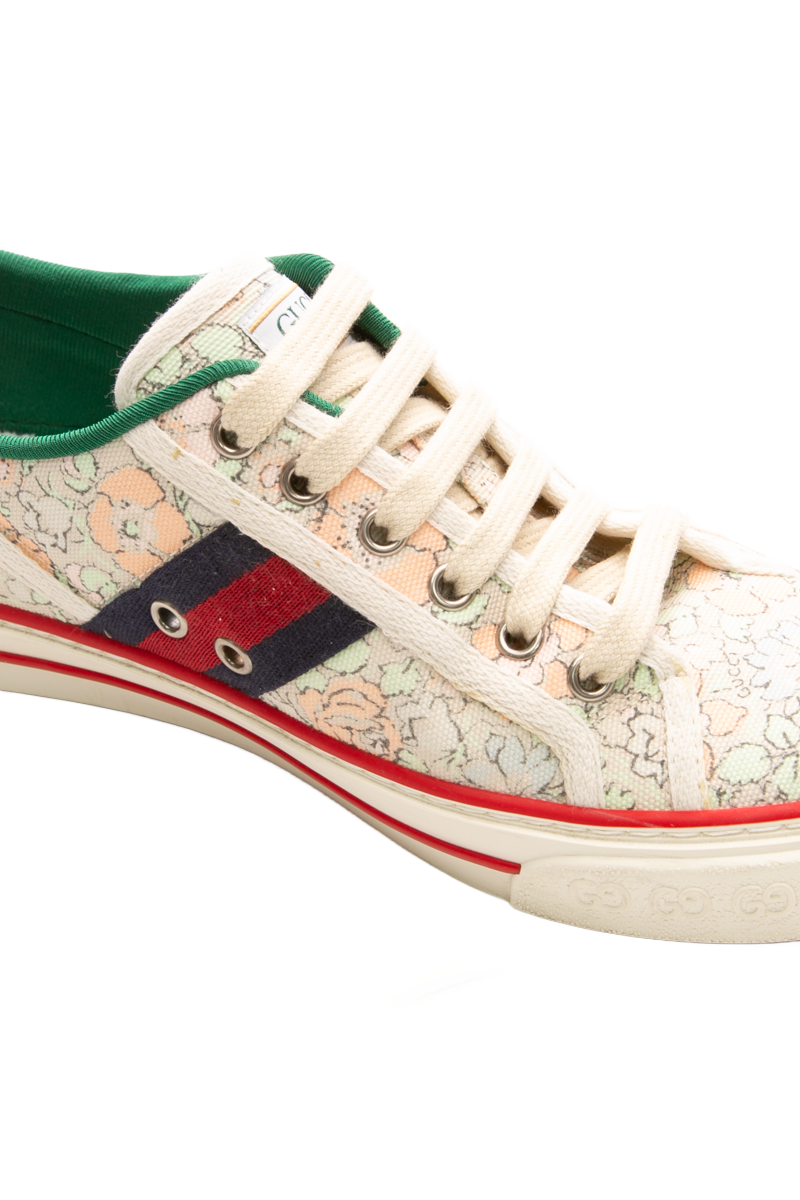 Floral Canvas 1977 Tennis Sneakers - Size 38
