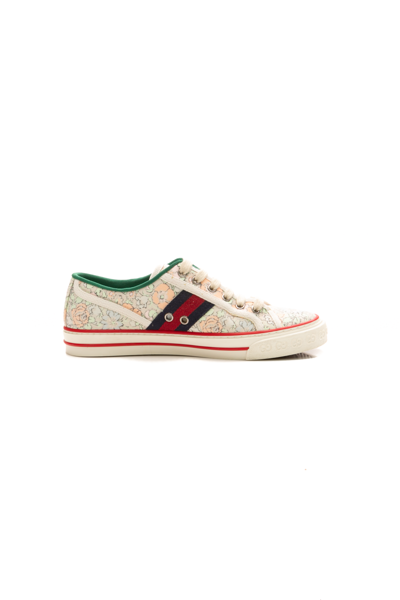 Floral Canvas 1977 Tennis Sneakers - Size 38