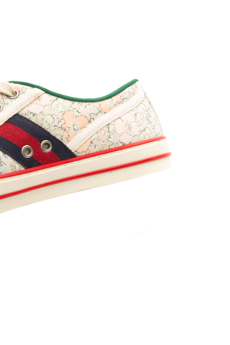 Floral Canvas 1977 Tennis Sneakers - Size 38
